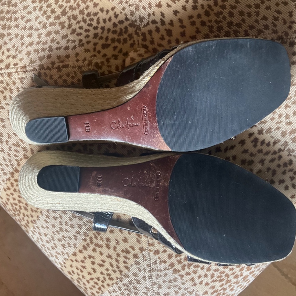 Cole Haan women shoes 11 black slingback wedge - 5 Day SALE! - Picture 4 of 6